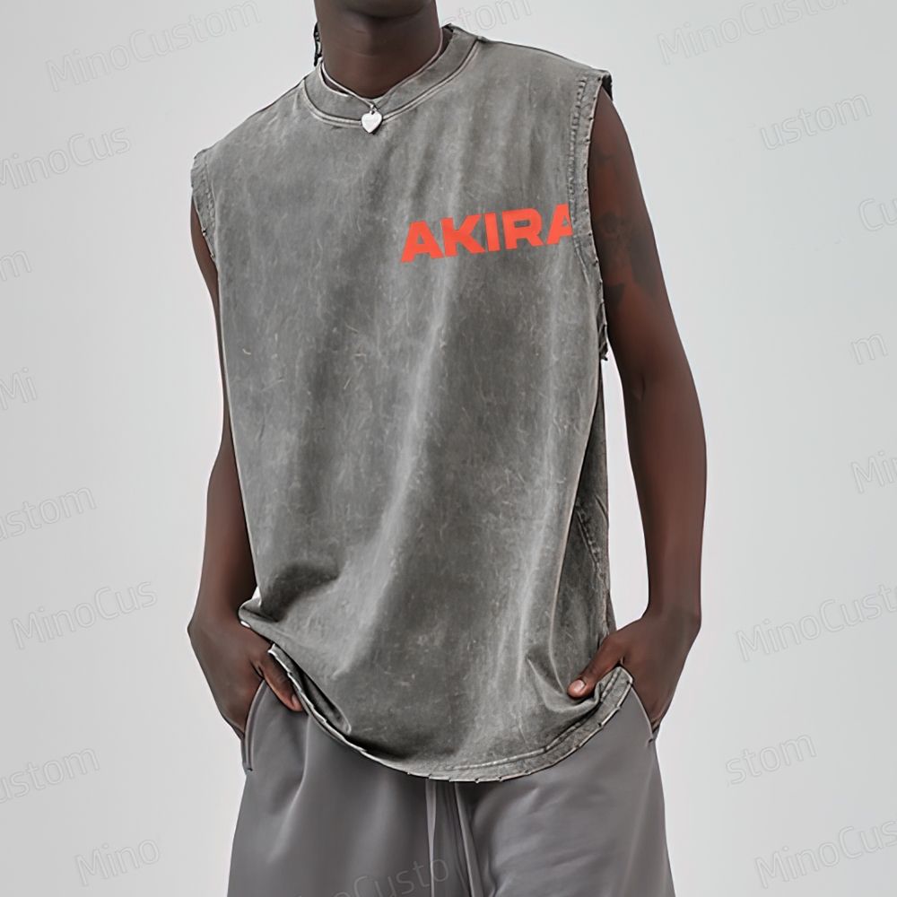 Vintage Akira Manga Graphic Oversized Washed Tank Top