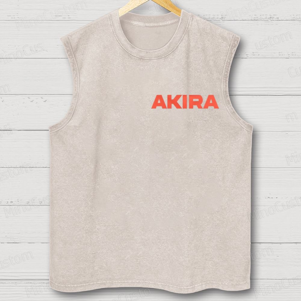 Vintage Akira Manga Graphic Oversized Washed Tank Top