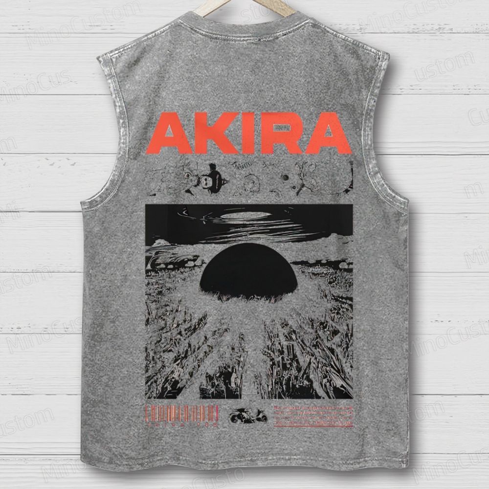 Vintage Akira Manga Graphic Oversized Washed Tank Top