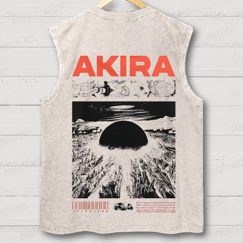 Vintage Akira Manga Graphic Oversized Washed Tank Top
