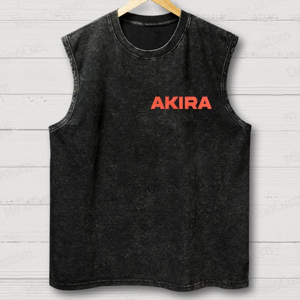 Vintage Akira Manga Graphic Oversized Washed Tank Top