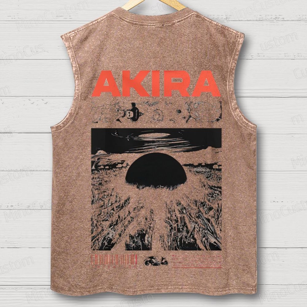 Vintage Akira Manga Graphic Oversized Washed Tank Top