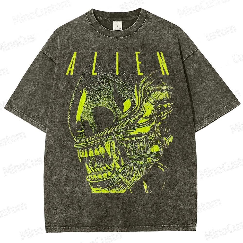 Sci-fi Alien Washed T-Shirt 