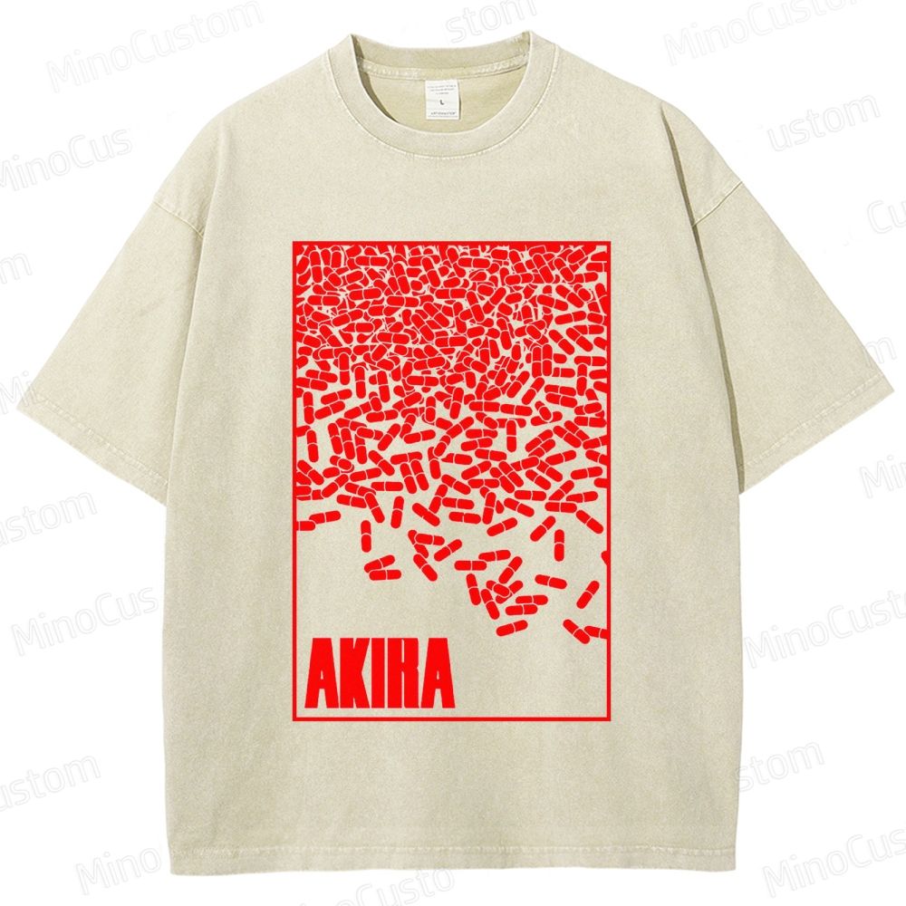 Vintage Akiha Graphic Oversized Washed T - Shirt