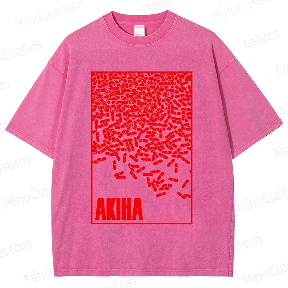 Vintage Akiha Graphic Oversized Washed T - Shirt