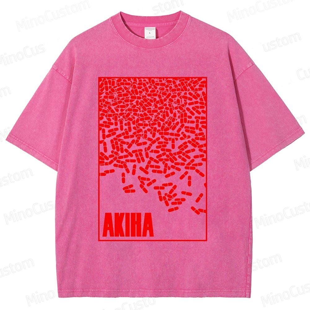 Vintage Akiha Graphic Oversized Washed T - Shirt
