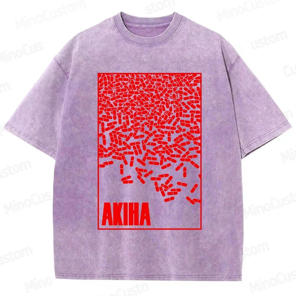 Vintage Akiha Graphic Oversized Washed T - Shirt