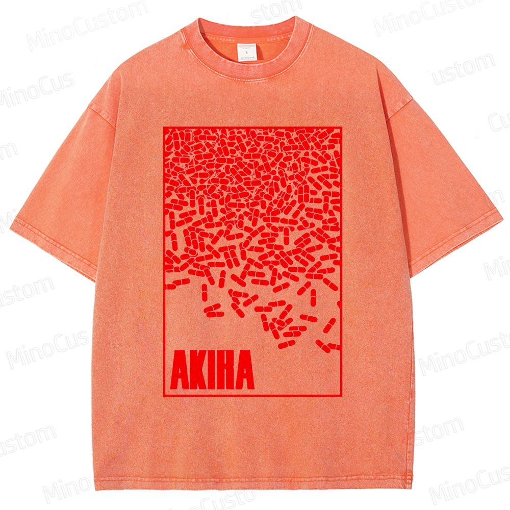 Vintage Akiha Graphic Oversized Washed T - Shirt