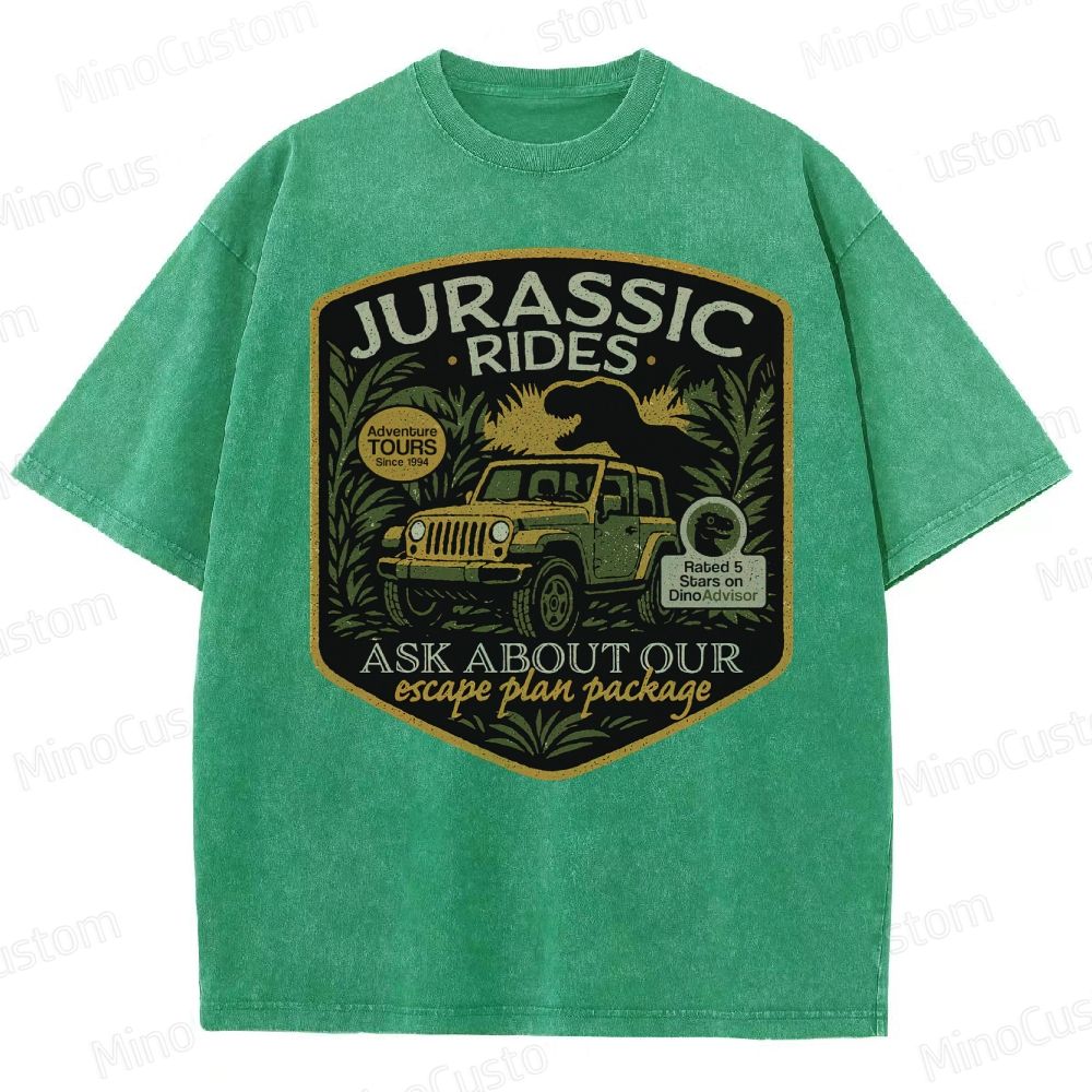 Jurassic Rides Geek Washed T-Shirt 