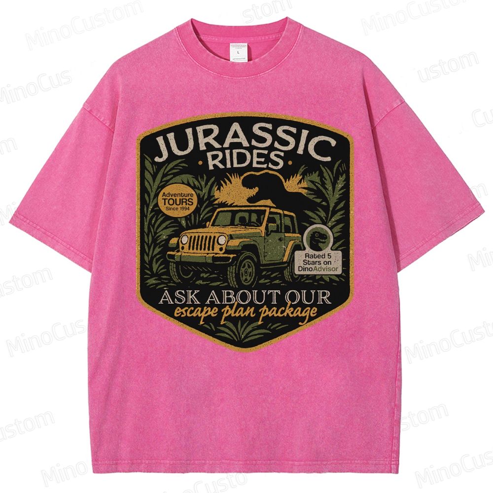 Jurassic Rides Geek Washed T-Shirt 