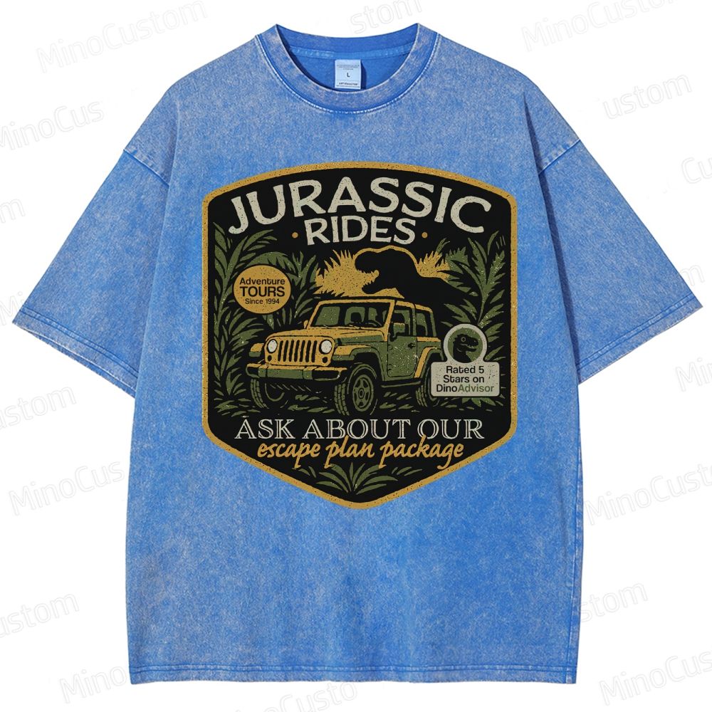 Jurassic Rides Geek Washed T-Shirt 
