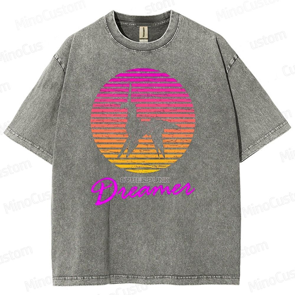  Blade Runner Cyberpunk Dreamer Washed T-Shirt