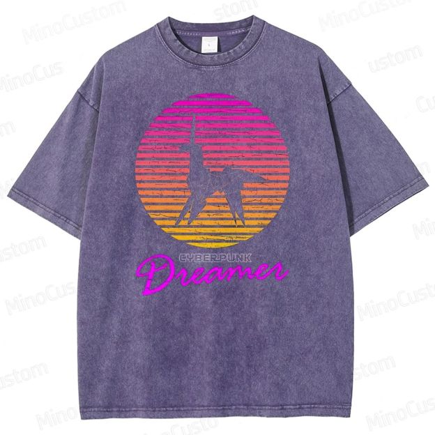  Blade Runner Cyberpunk Dreamer Washed T-Shirt