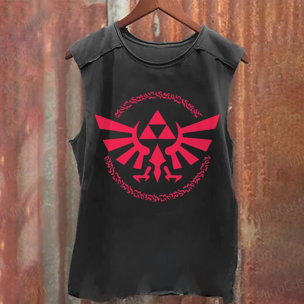 The Legend of Zelda Triforce Crest Graphic Washed Tank Top