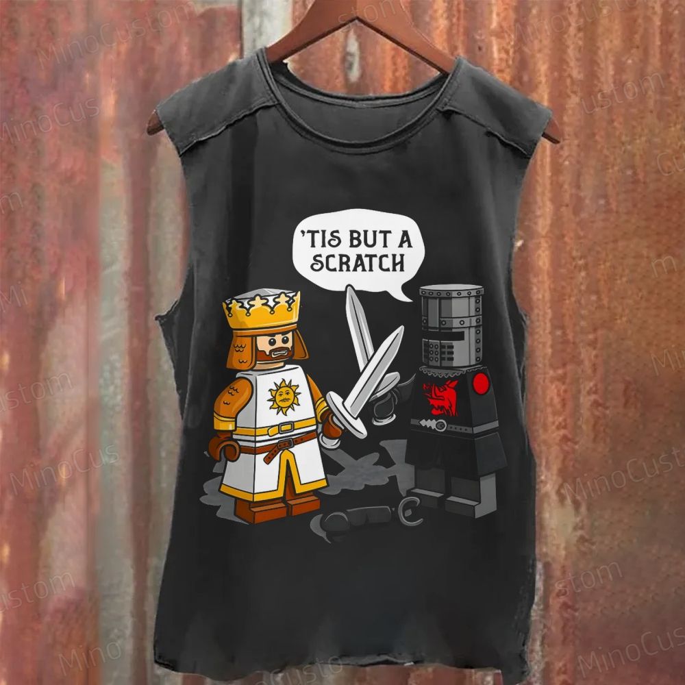 Monty Python 'Tis But A Scratch Lego Graphic Washed Tank Top