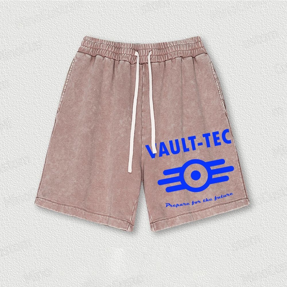 Fallout 4 Vault-Tec logo Essential Washed Vintage Shorts