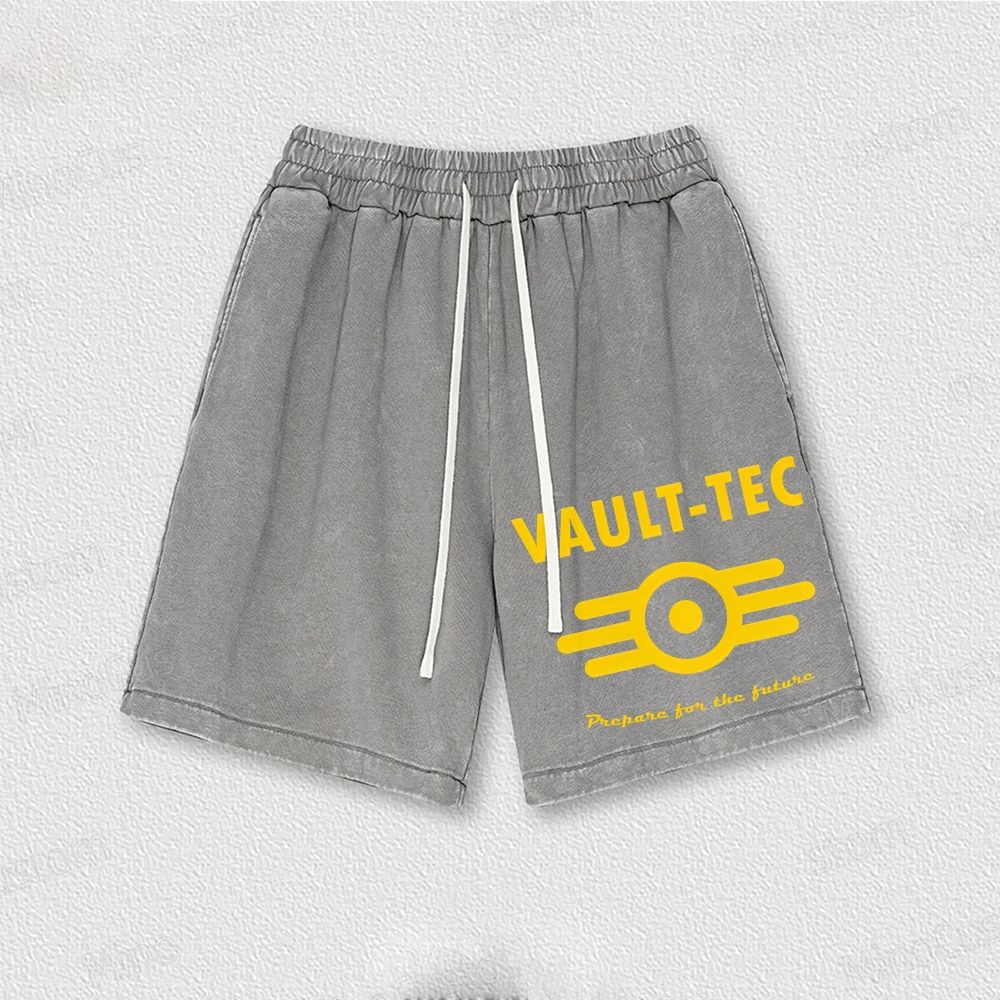 Fallout 4 Vault-Tec logo Essential Washed Vintage Shorts