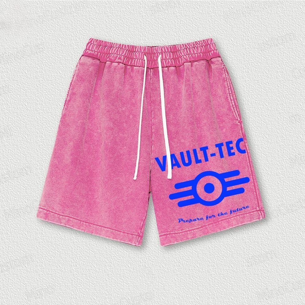 Fallout 4 Vault-Tec logo Essential Washed Vintage Shorts