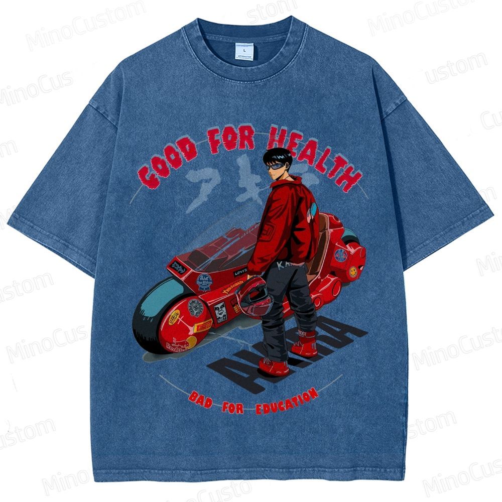 Akira Anime Graphic Washed T - Shirt