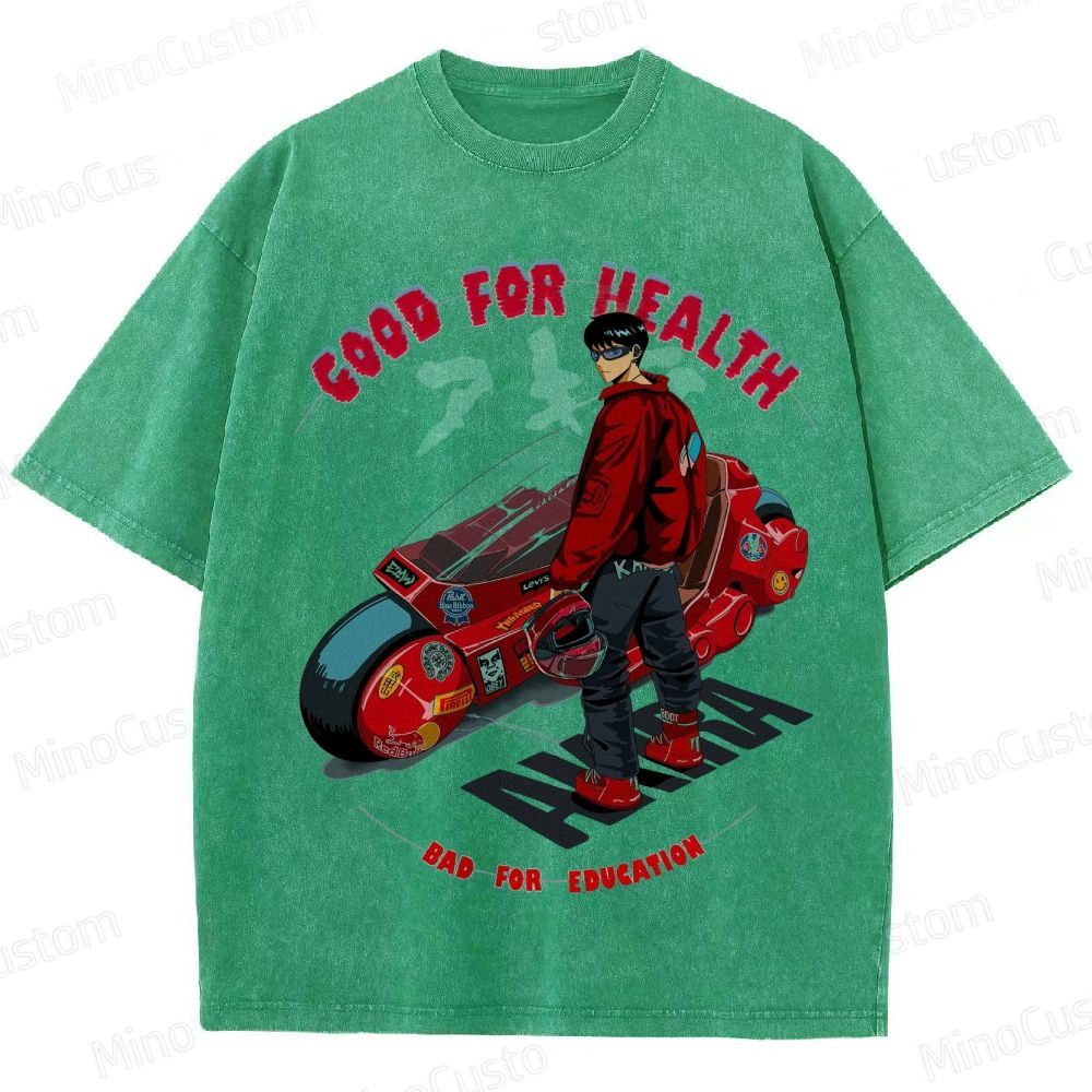 Akira Anime Graphic Washed T - Shirt
