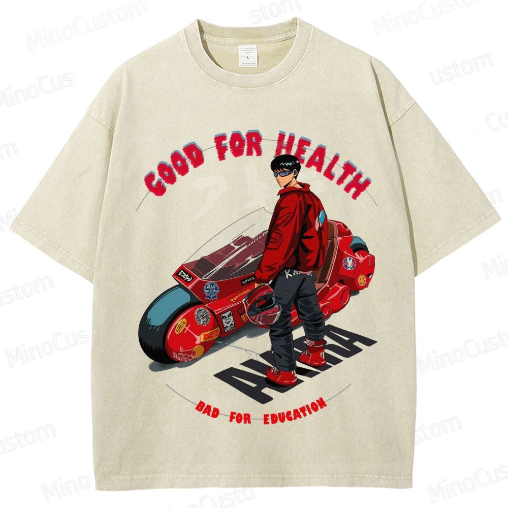 Akira Anime Graphic Washed T - Shirt