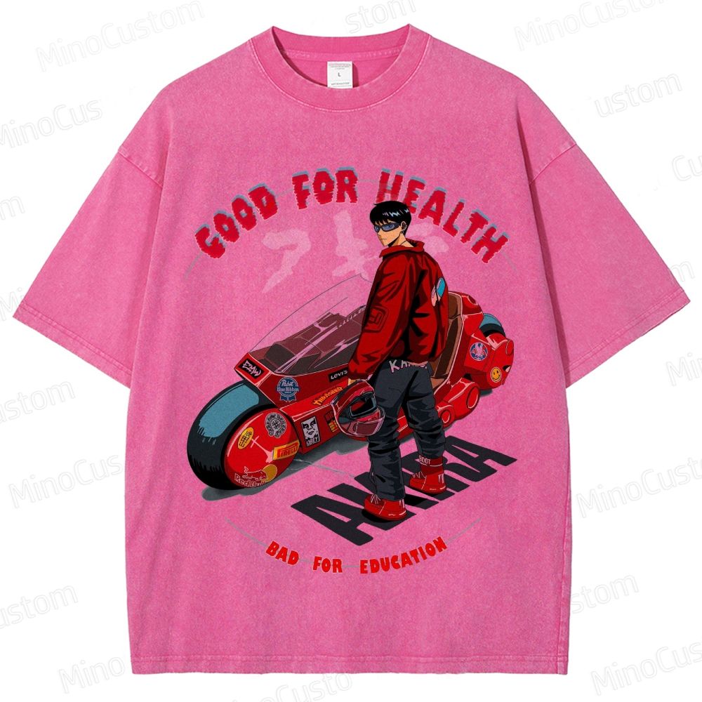 Akira Anime Graphic Washed T - Shirt