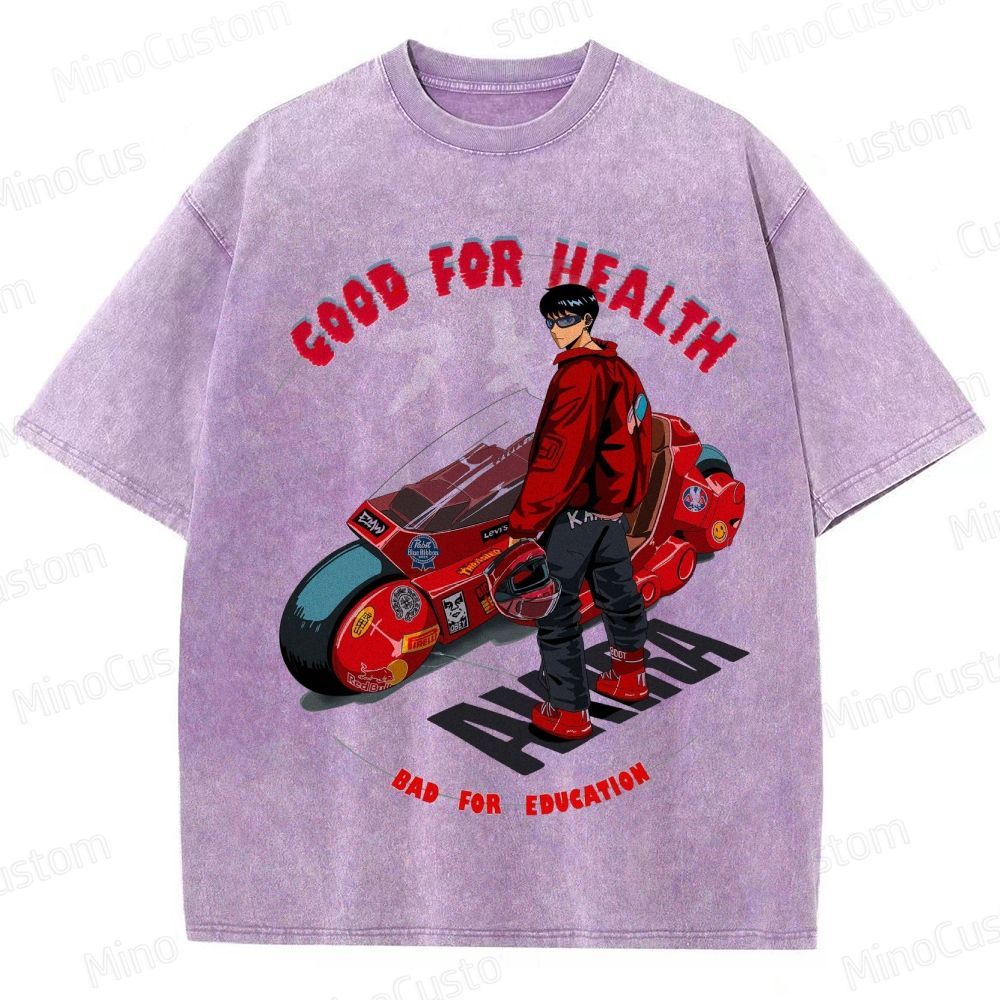 Akira Anime Graphic Washed T - Shirt