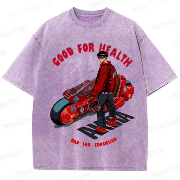 Akira Anime Graphic Washed T - Shirt