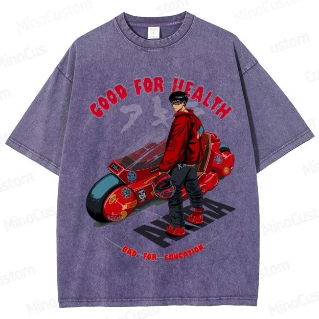 Akira Anime Graphic Washed T - Shirt