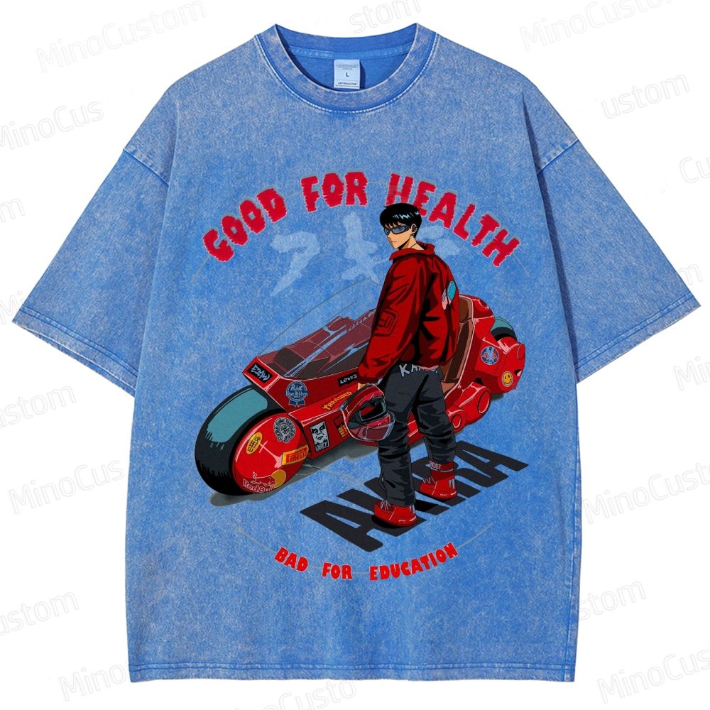 Akira Anime Graphic Washed T - Shirt