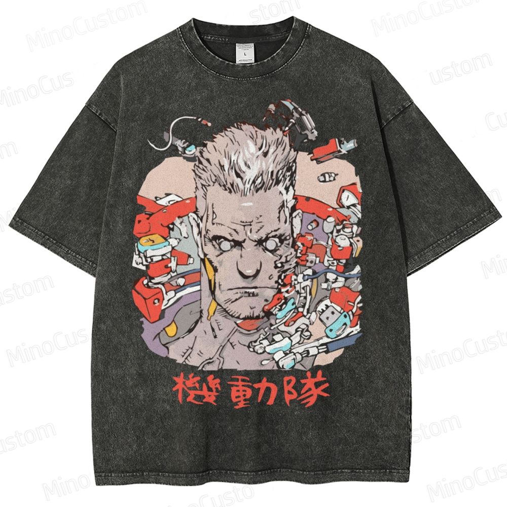Ghost in the Shell Batou - Inspired Washed T - Shirt