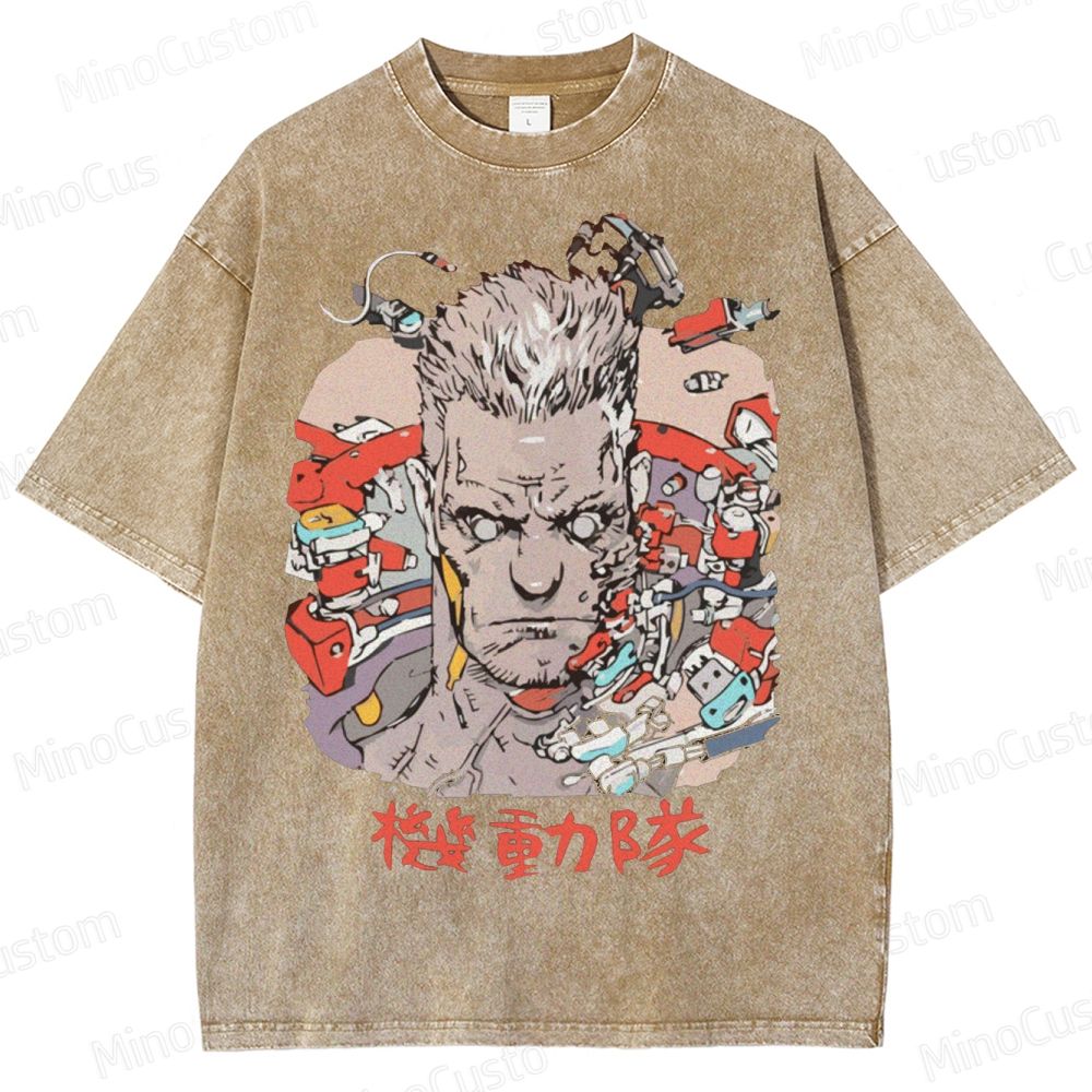 Ghost in the Shell Batou - Inspired Washed T - Shirt