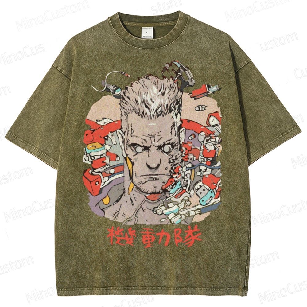 Ghost in the Shell Batou - Inspired Washed T - Shirt