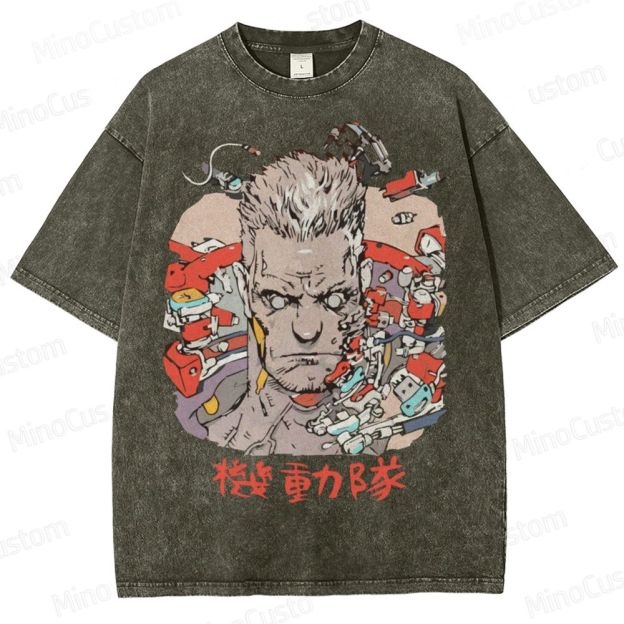 Ghost in the Shell Batou - Inspired Washed T - Shirt