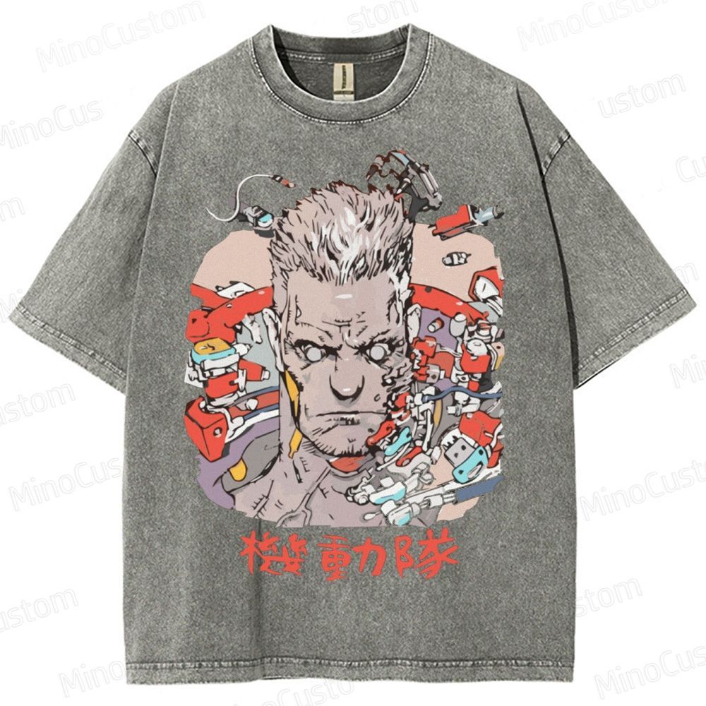 Ghost in the Shell Batou - Inspired Washed T - Shirt