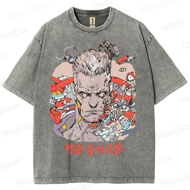 Ghost in the Shell Batou - Inspired Washed T - Shirt