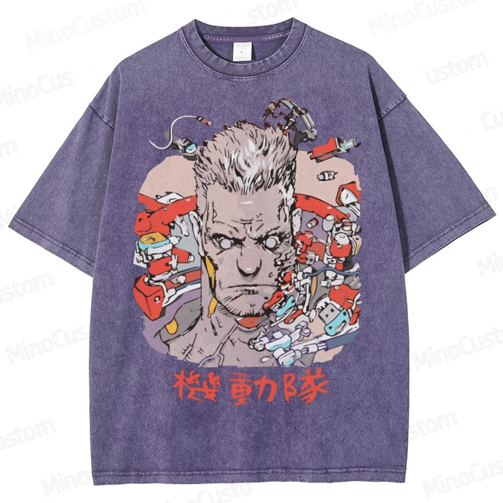 Ghost in the Shell Batou - Inspired Washed T - Shirt