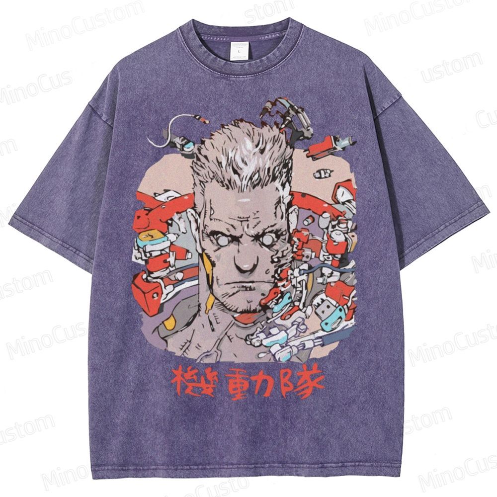 Ghost in the Shell Batou - Inspired Washed T - Shirt