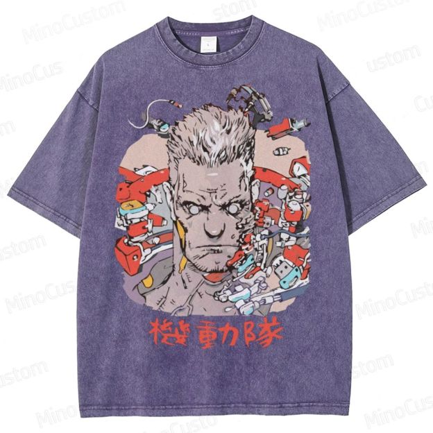 Ghost in the Shell Batou - Inspired Washed T - Shirt