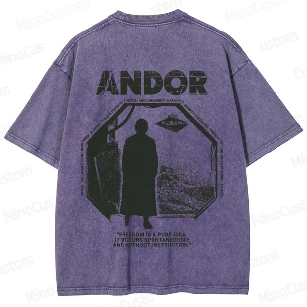 Star Wars Andor Double - Sided Graphic Washed T - Shirt