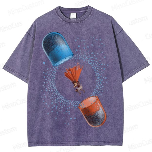 Akira - Inspired Sci - Fi Pill Graphic Washed T - Shirt