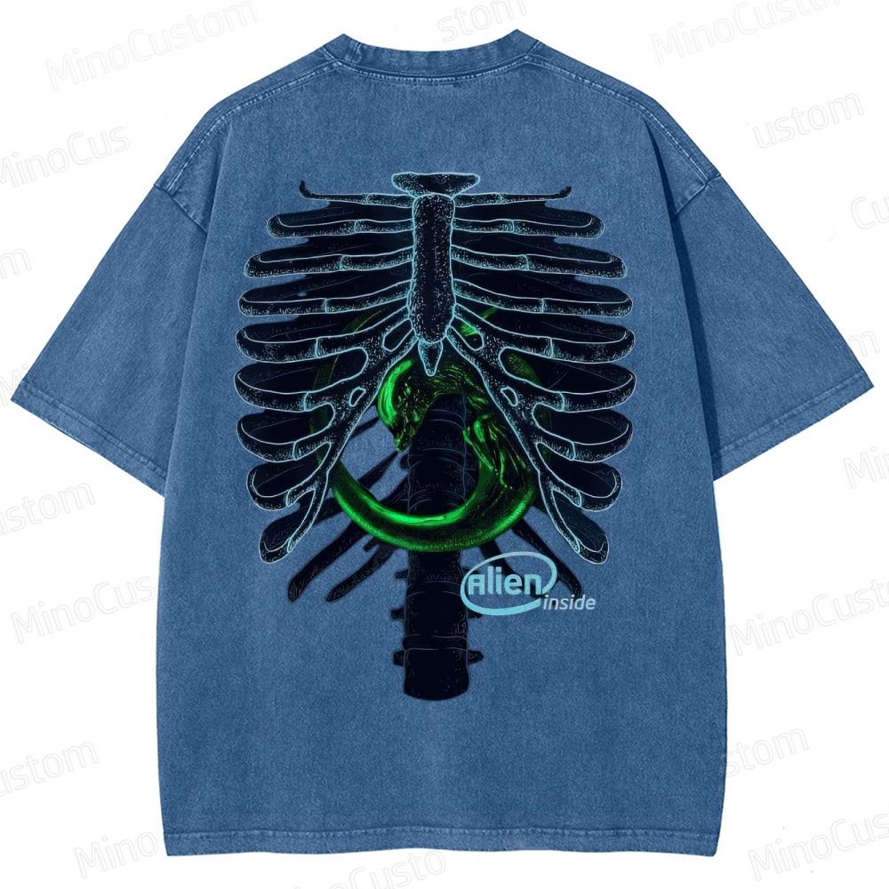 Alien Inside Washed T-Shirt 2508006812