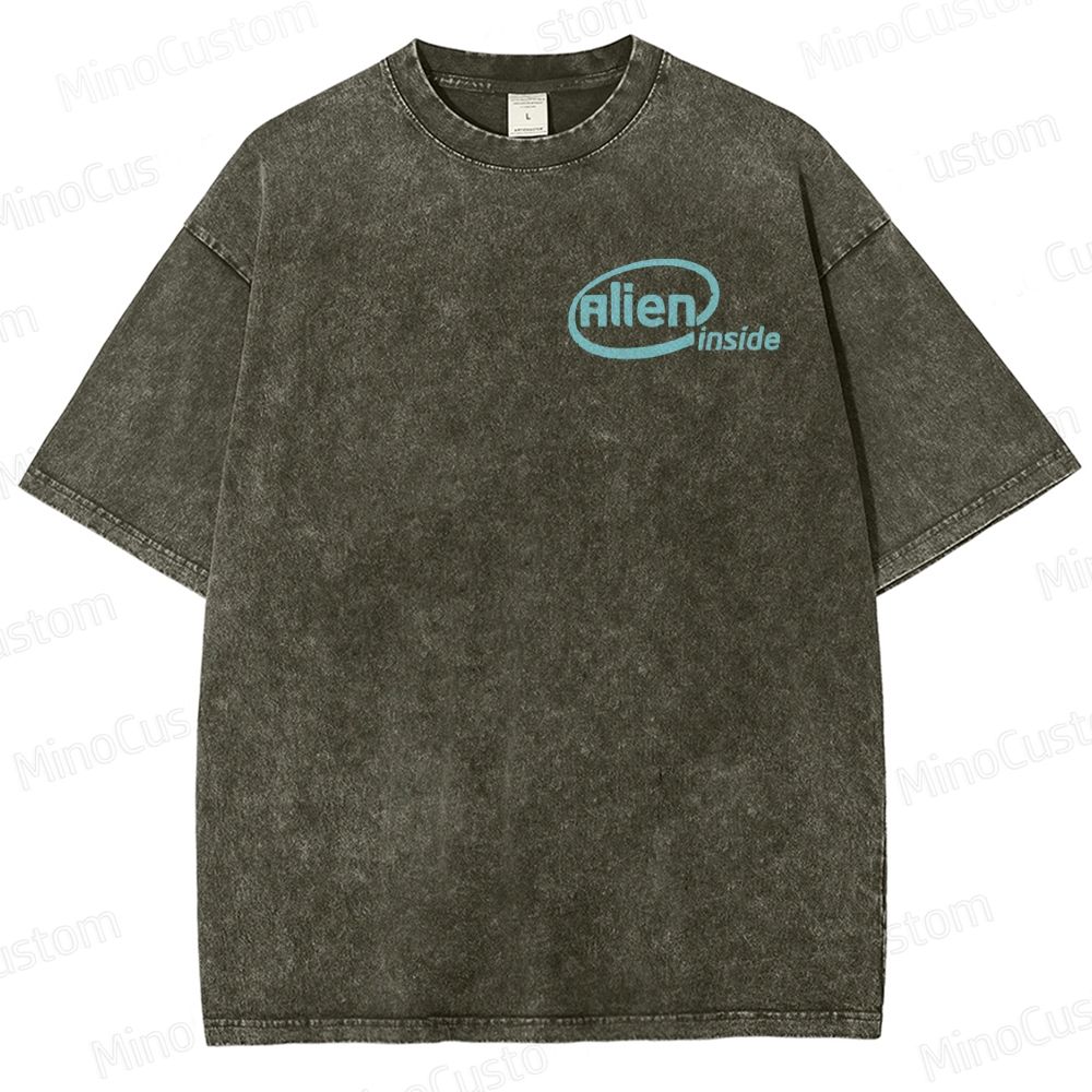 Alien Inside Washed T-Shirt 2508006812