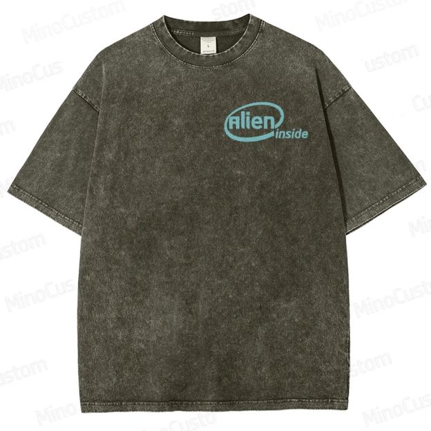 Alien Inside Washed T-Shirt 2508006812
