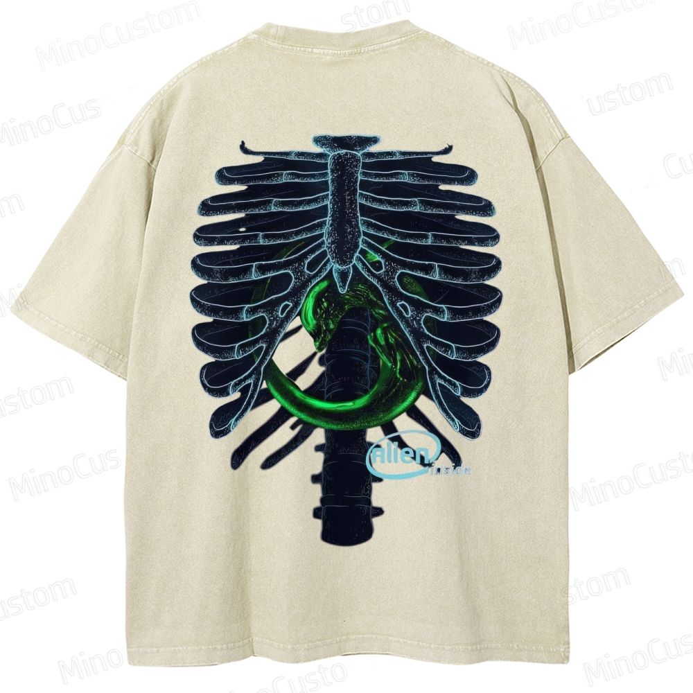 Alien Inside Washed T-Shirt 2508006812