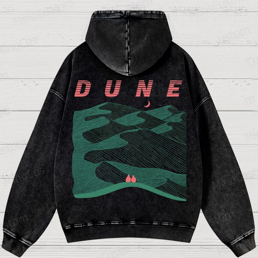 Sands of Synchronicity Washed Hoodies -Green