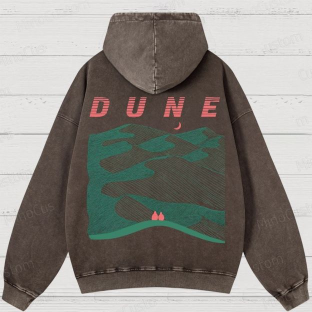 Sands of Synchronicity Washed Hoodies -Green