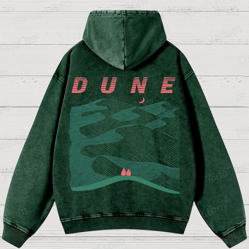 Sands of Synchronicity Washed Hoodies -Green