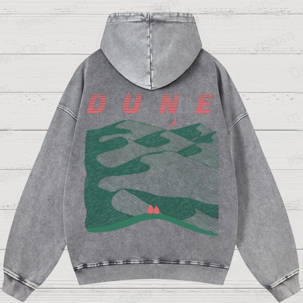 Sands of Synchronicity Washed Hoodies -Green