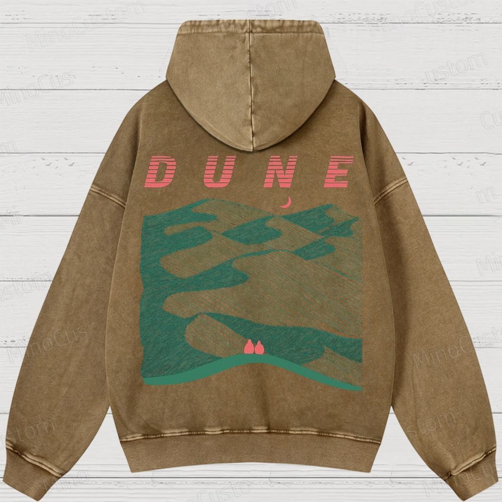 Sands of Synchronicity Washed Hoodies -Green